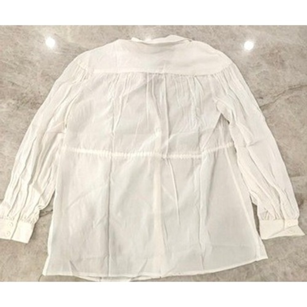 Reformation White Drawstring Peasant Blouse - Picture 5 of 5